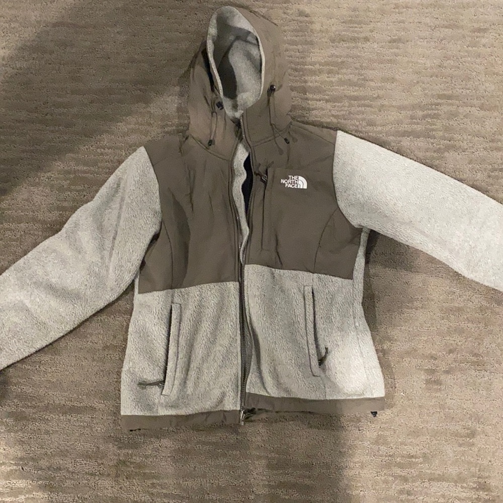 North face fleece jacket with hood